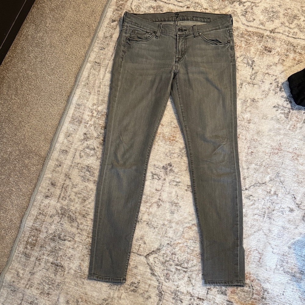 7 For All Mankind Gray Skinny Jeans